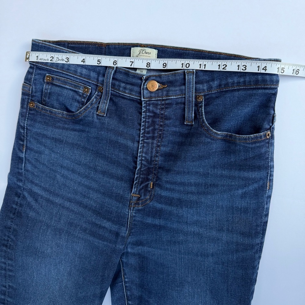 Woman’s J.Crew High Rise Toothpick Denim Jeans Size 30w x 28 Inseam​​ - Picture 5 of 9